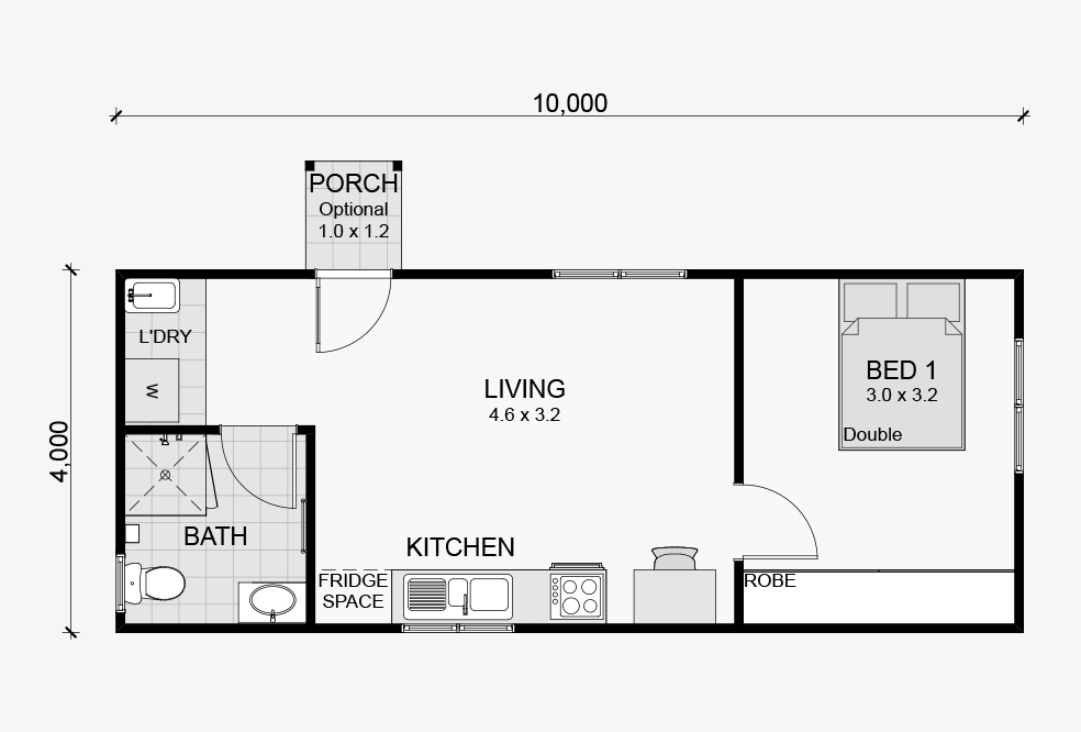 Two Bedroom Granny Flat Design - Warilla