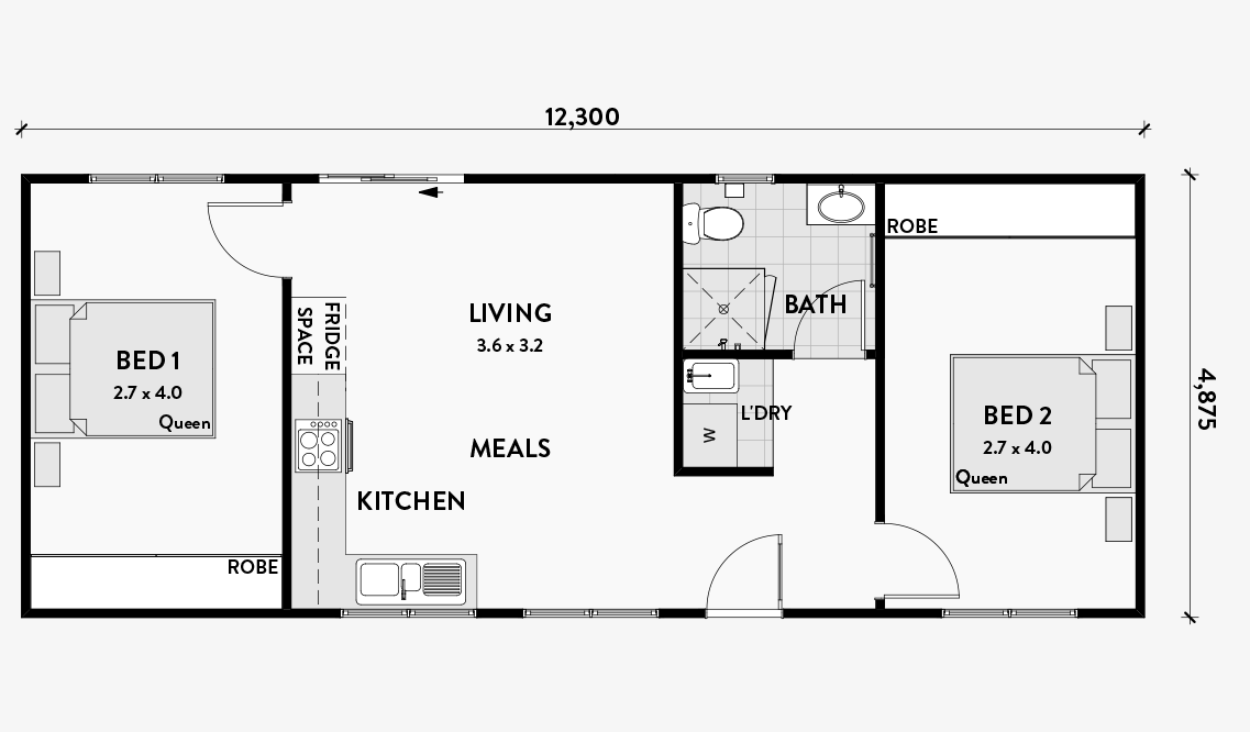 29 16X40 3 Bedroom Floor Plans FrazierSaafin   WattleA E1604463506845 